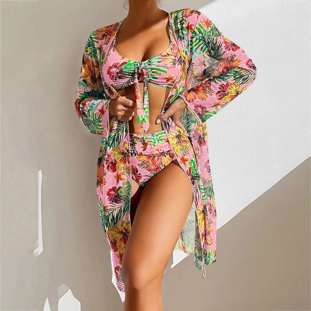 Levoire | Ensemble Tankini 3 Pièces Pour Femme Rose