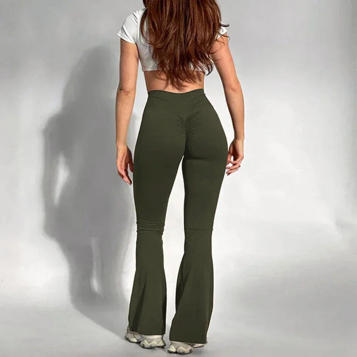 Levoire | Leggings Taille Haute À Jambes Larges Vert