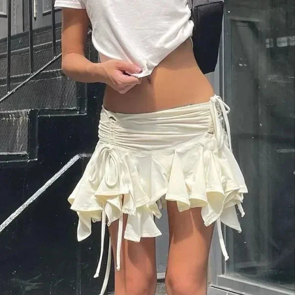 Levoire | Volant Asymétrique En Ruffles Jupe Mini