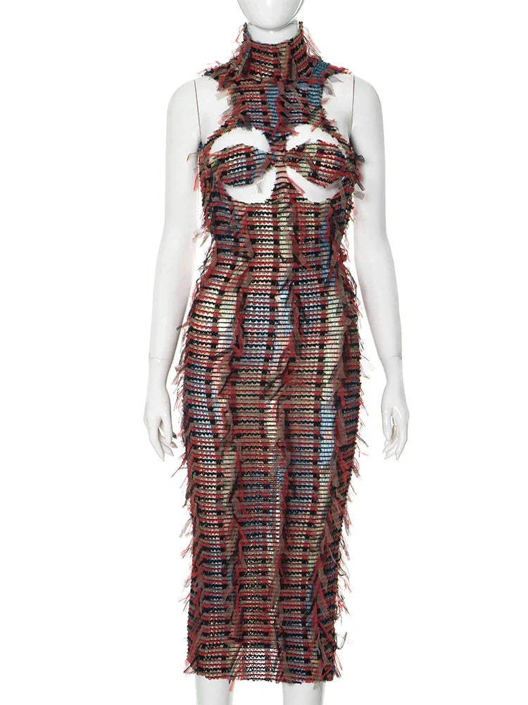 Levoire | Robe Longue Tricotée Colorée Trollhaug