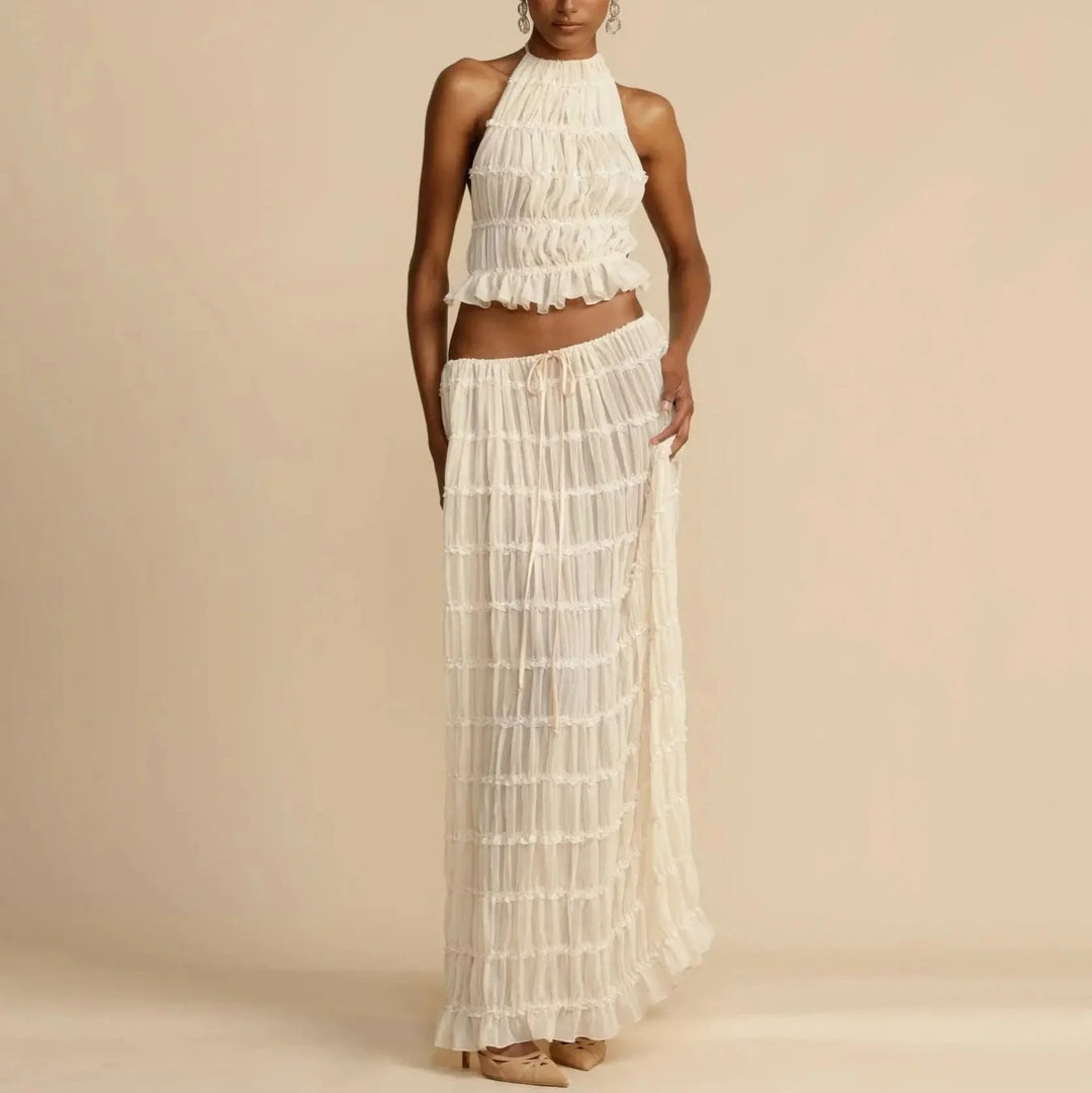 Levoire | Double Froncé Satz Blanc