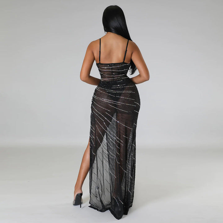 Levoire | Diamants Cristal Haut Côté Vent Robes Maxi