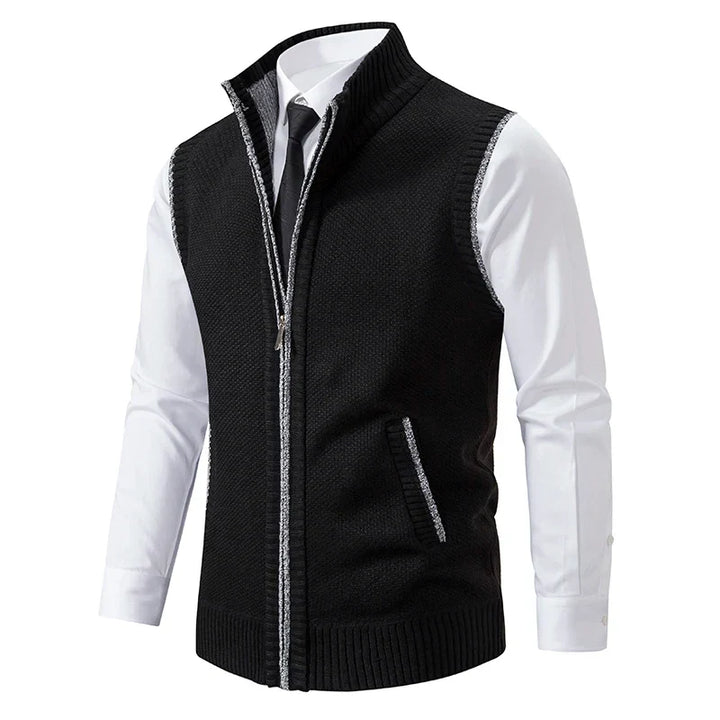 Levoire | Cardigan V-Cou Élégant Noir