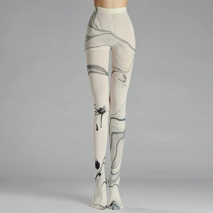 Levoire | Peinture Rétro Imprimée Collants 5 Taille unique