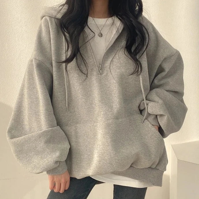 Levoire | Sweat À Capuche Oversize Gris