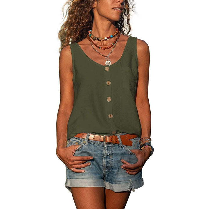 Levoire | Top Élégant Pour Dames Vert olive