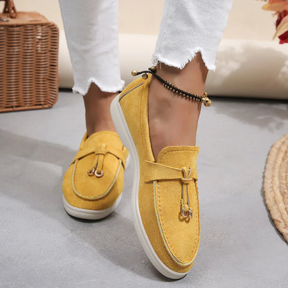 Levoire | Chaussons En Cuir Pour Femmes Pour L'Automne Et Le Printemps Jaune