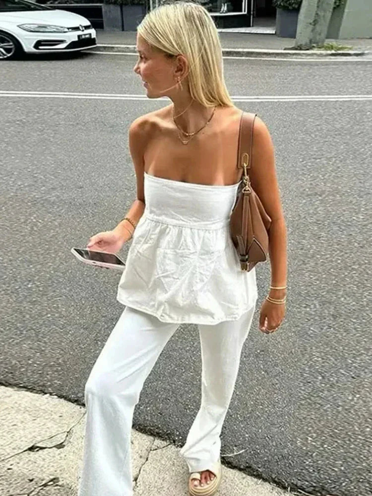 Levoire | Top Off Shoulders Sans Bretelles Tendance L