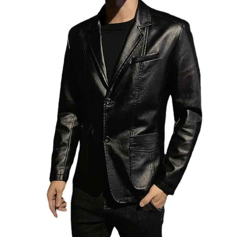 Levoire | Blazer En Cuir Classique Pour Hommes