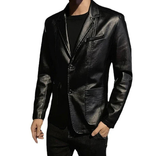 Levoire | Blazer En Cuir Classique Pour Hommes