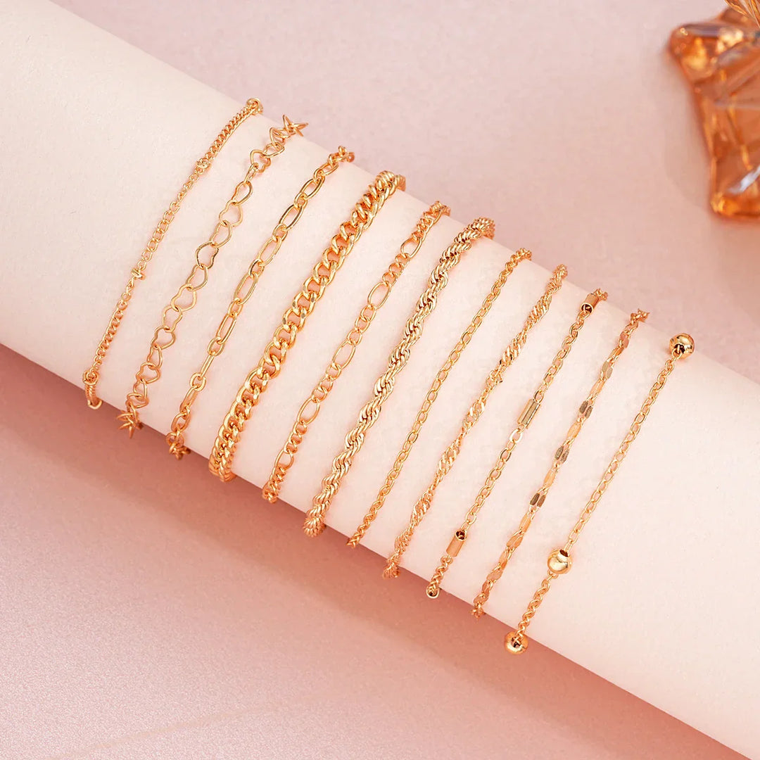 Levoire | Ensemble De 11 Bracelets À Chaîne