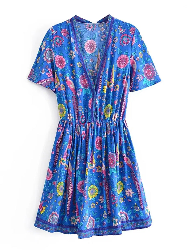Levoire | Robe Bohème Paon Bleu