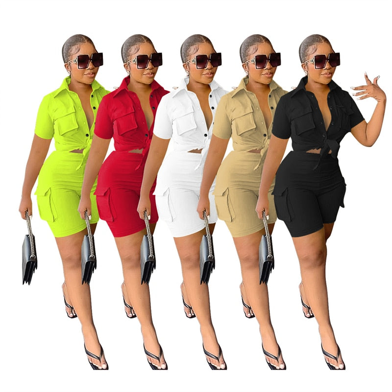Levoire | Cargo Stilted Courte Manche Crop & Shorts