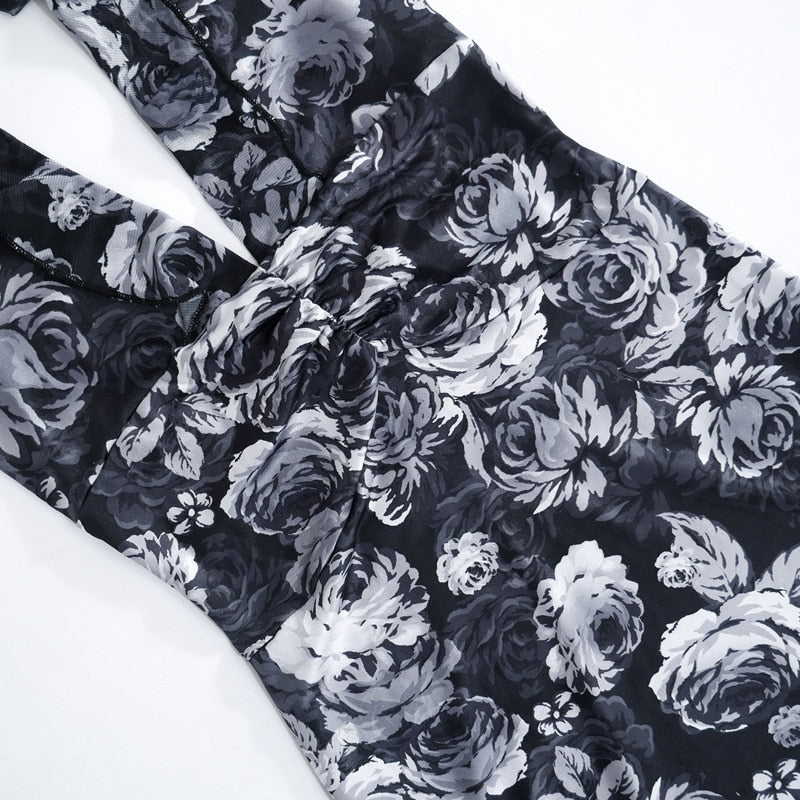 Levoire | Design De Fleurs Robe Mini Bodycon