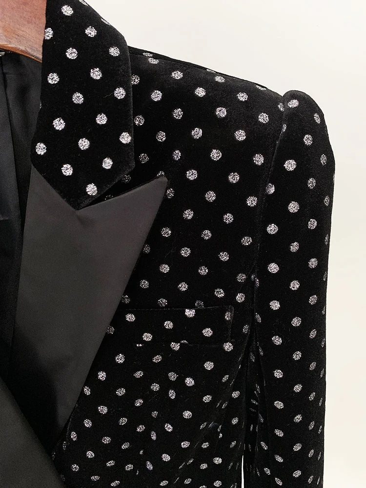 Levoire | Blazer En Velours À Pois Scintillants