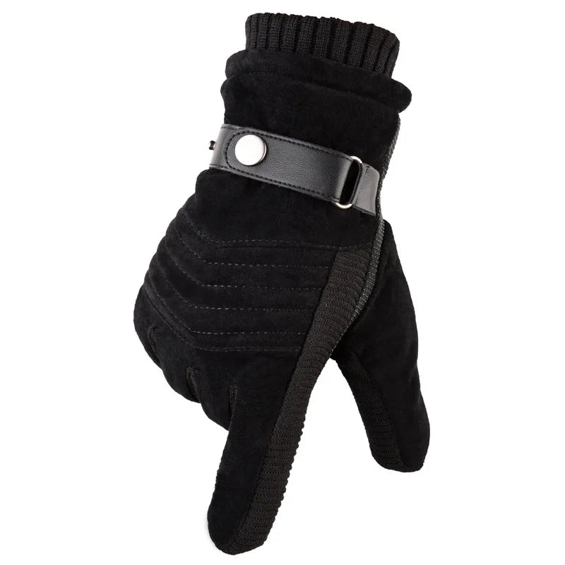 Levoire | Gants En Polaire Chaude Doublés Avec Boucle Réglable Pfeil Noir Une taille