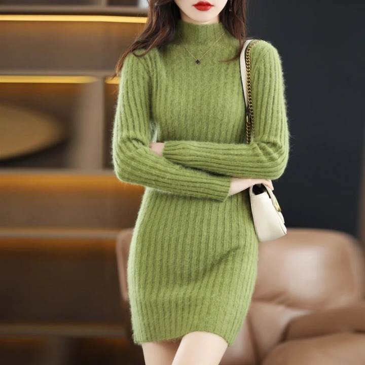 Levoire | Robe Avec Sensation De Cachemire Pour Femmes Vert armée