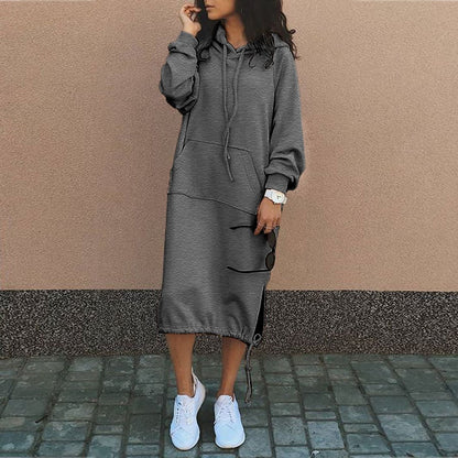 Levoire | Beautiful Hooded Dress With Pockets