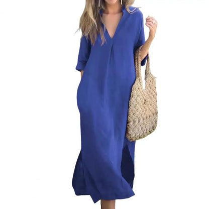 Levoire | Chemise streetwear femme robe Bleu