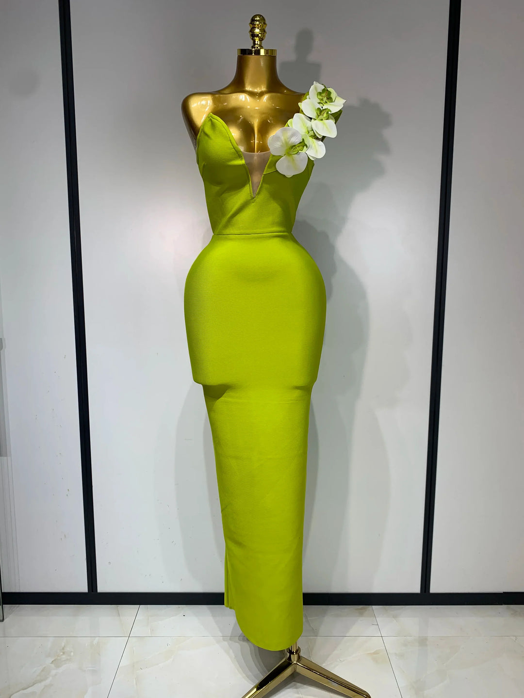 Levoire | Robe Bodycon Bandage Designer Pour Une Apparence Élégante vert