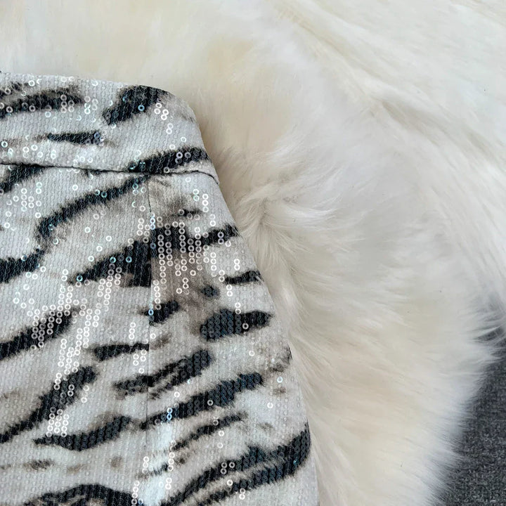 Levoire | Jupe En Simili Cuir Imprimé Léopard Pour Un Look Sauvage Et Moderne