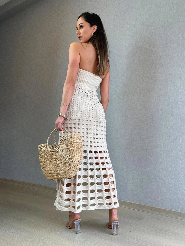 Levoire | Robe Maxi Hult Tricotée Transparente