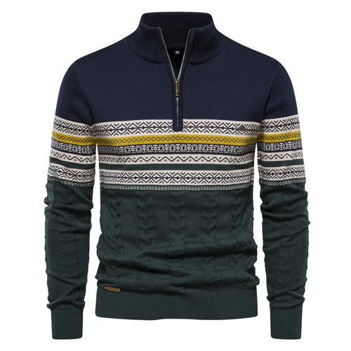 Levoire | Pull Fair Isle Avec Demi-Fermeture Éclair