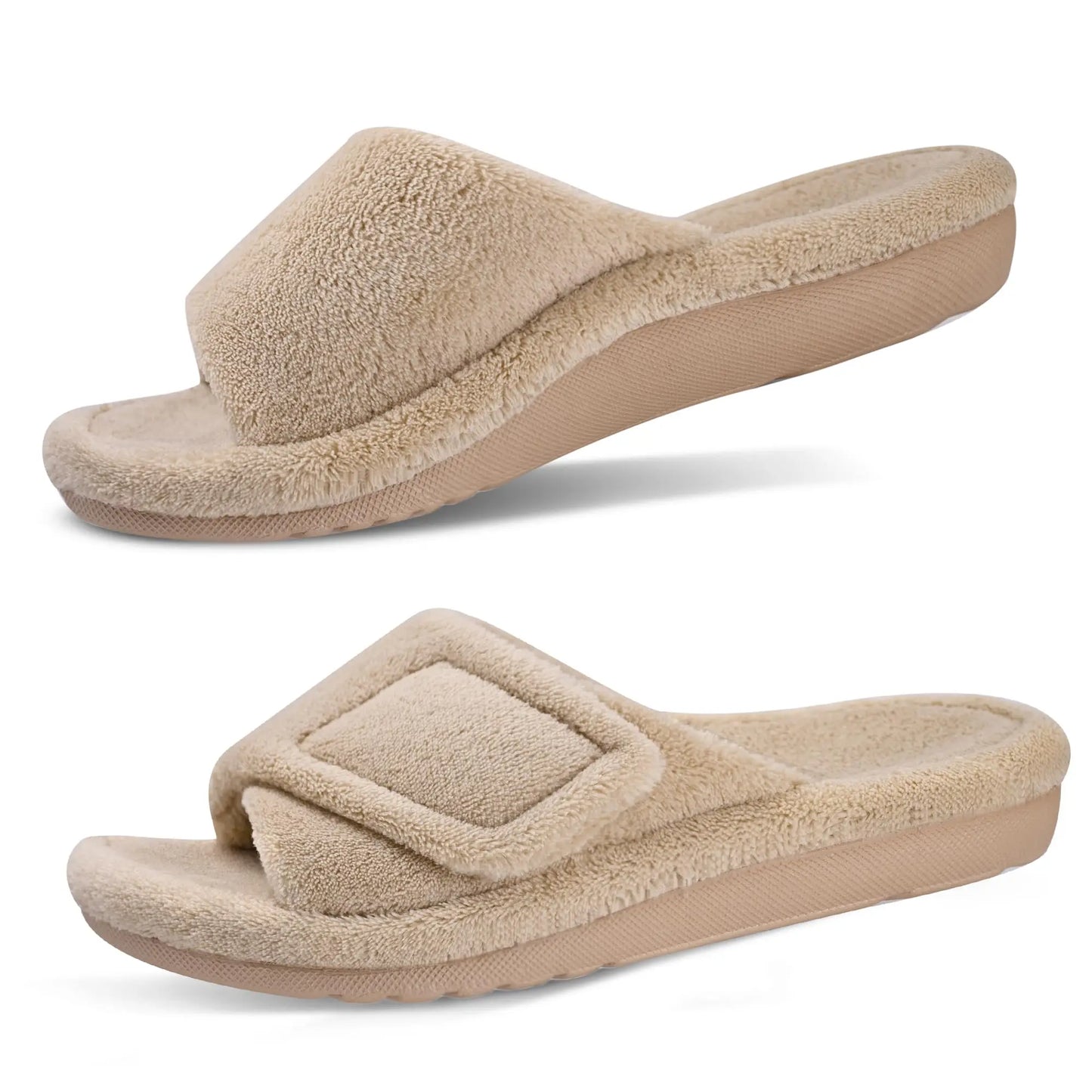 Levoire | Chaussons Fourrés Ajustables Khaki