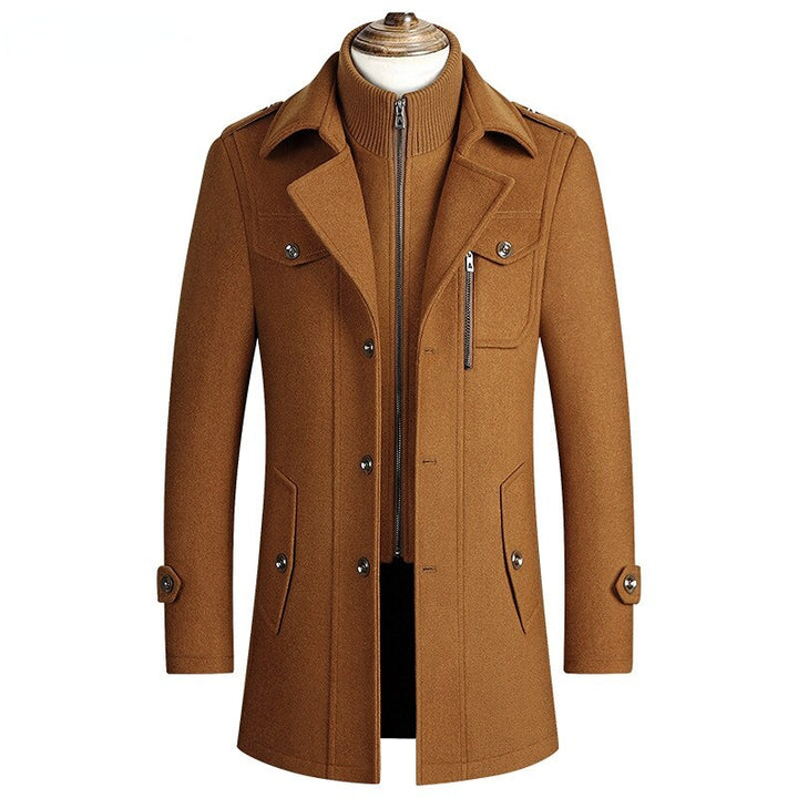 Levoire | Manteau Long Pour Hommes Pour L'Automne Noyer Brun