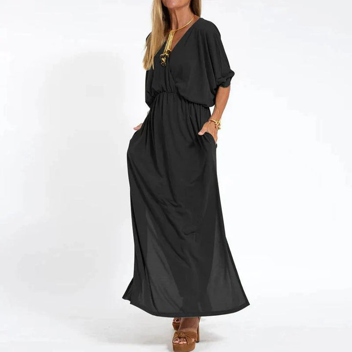 Levoire | Robe D'Été Col Rond Sans Manches Mode Décontractée Noir