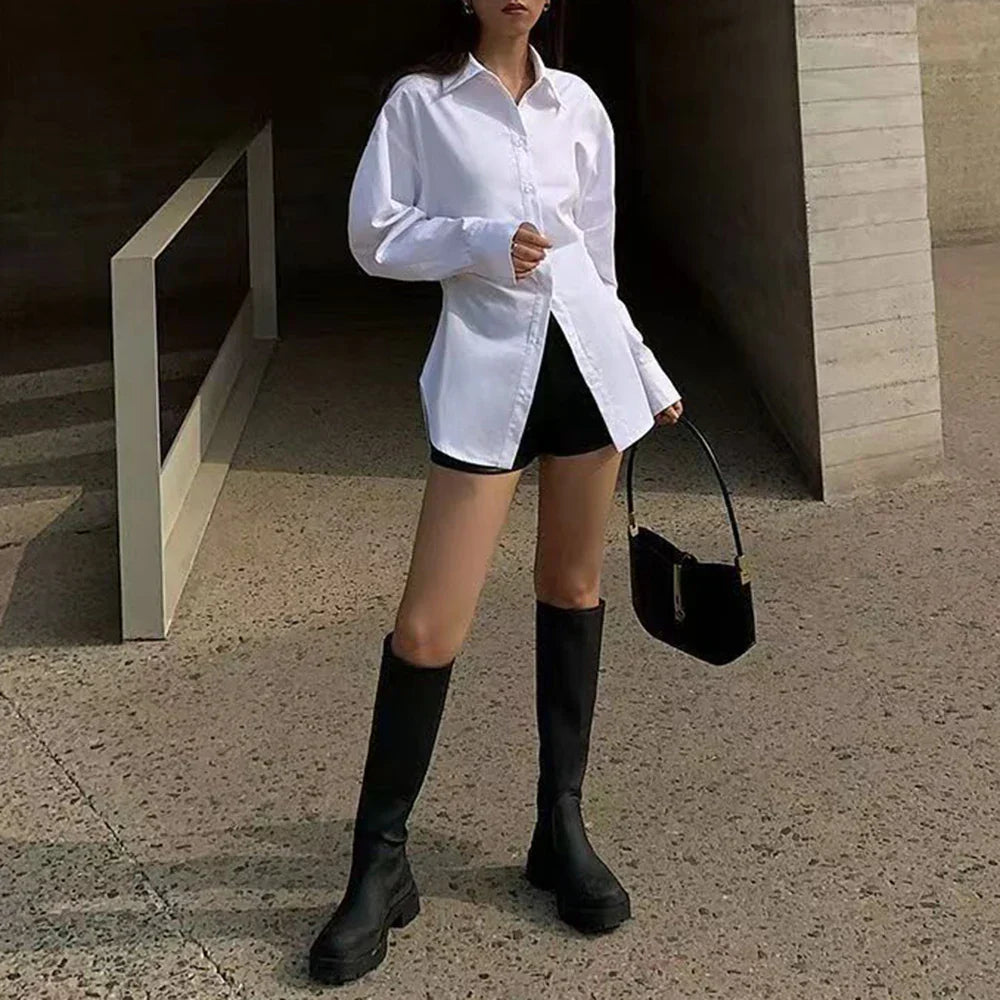 Levoire | Chemise À Boutons Avec Fente Pour Femmes