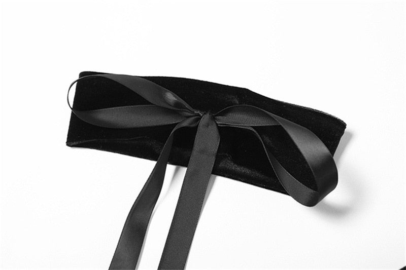 Levoire | Choker En Velours Halter Collier Nouer Mini Robe