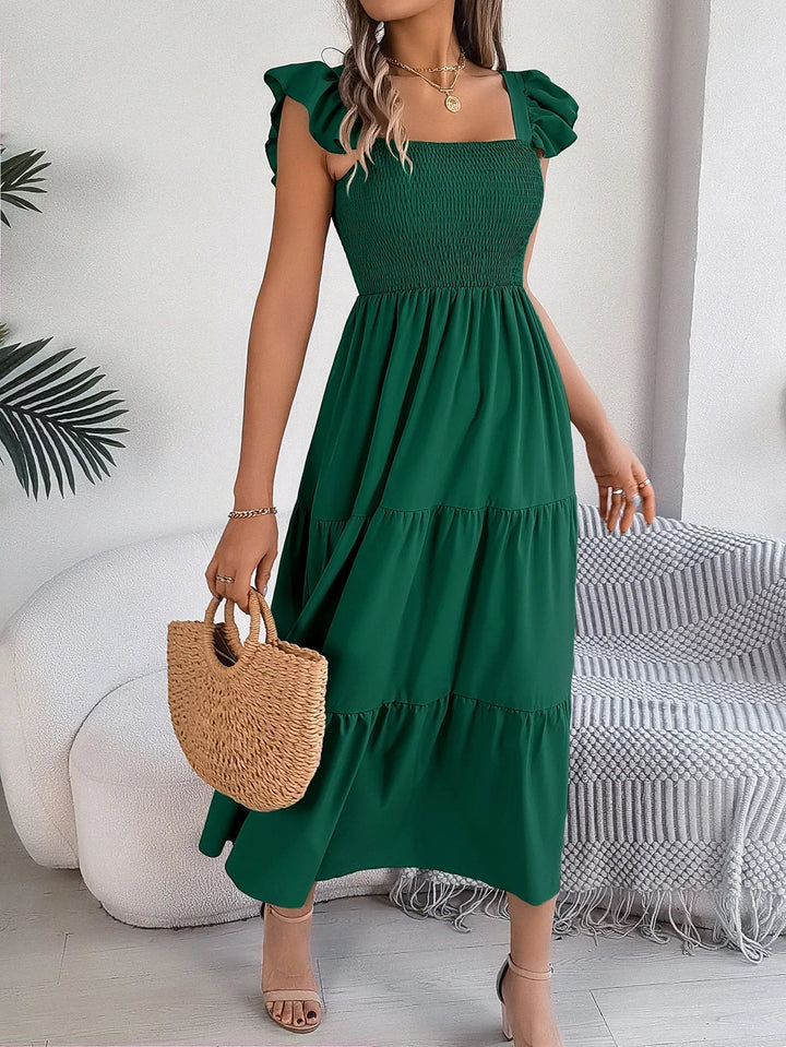 Levoire | Robe En Couches Élégante Vert