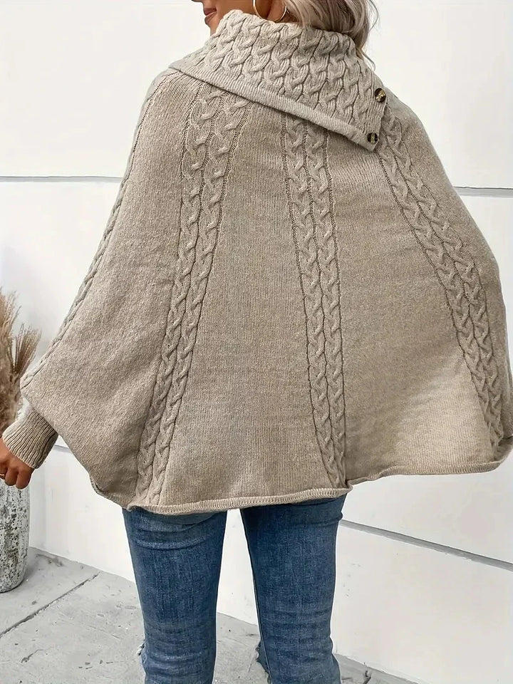 Levoire | Pull Col Haut Manches Chauve-Souris Poncho
