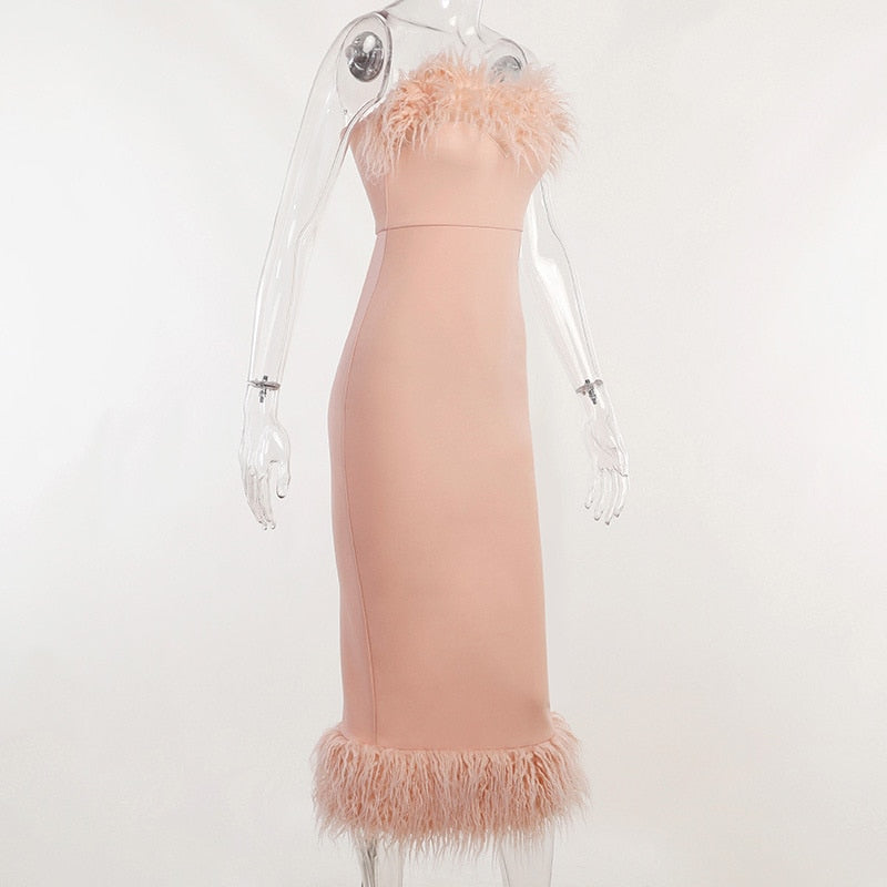 Levoire | Feder Dos Nu Sans Bretelles Mi-Mollet Robes