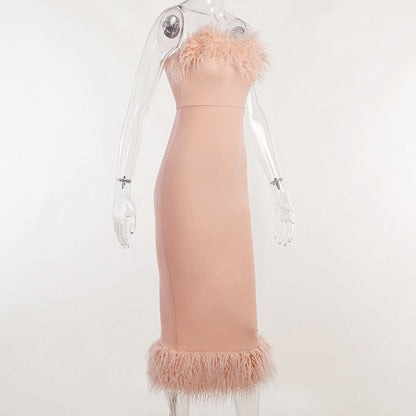 Levoire | Feder Dos Nu Sans Bretelles Mi-Mollet Robes