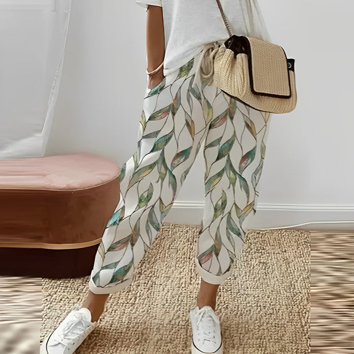 Levoire | Pantalon Confortable Pour Femmes Au Design Moderne Vert clair