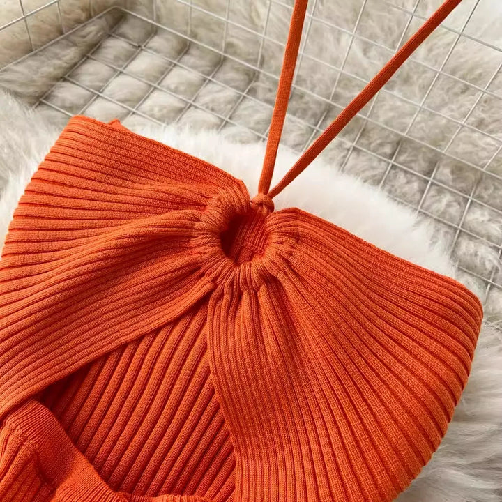 Levoire | Robe Maxi Tricot Tendance Dos Nu Pour Femmes