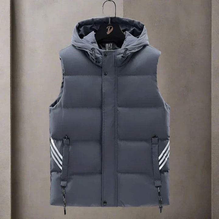 Levoire | Veste De Sport Pour Hommes Matelassée Avec Capuche Gris foncé