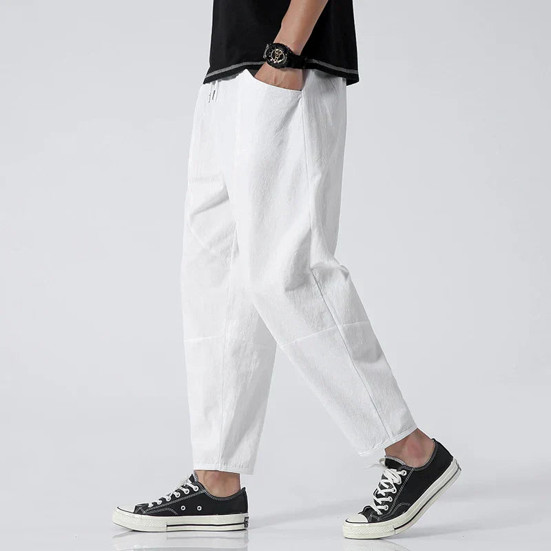 Levoire | Pantalons en lin confortables Blanc