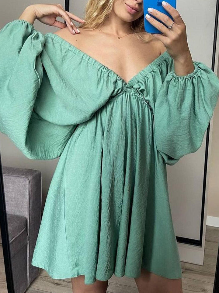 Levoire | Robe D'Été Élégante À Manches Longues Vert clair