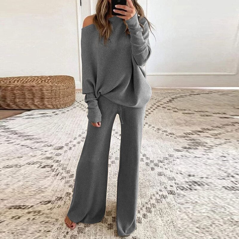Levoire | Vêtements De Détente Ensemble Parfait Pour L'Automne Gris