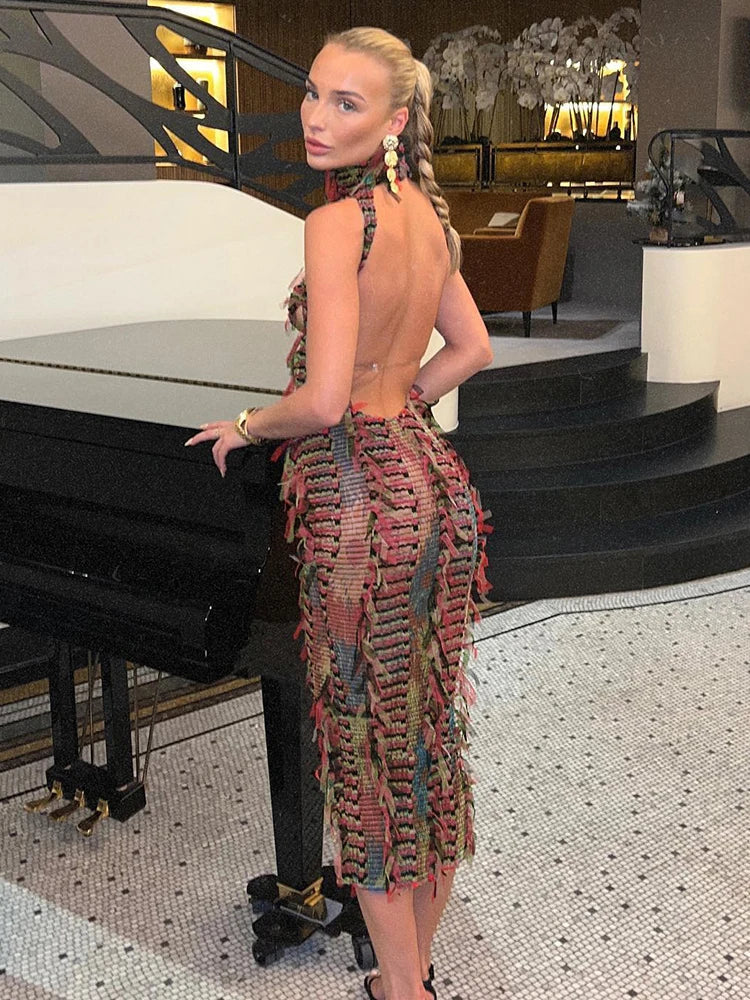 Levoire | Robe Longue Tricotée Colorée Trollhaug