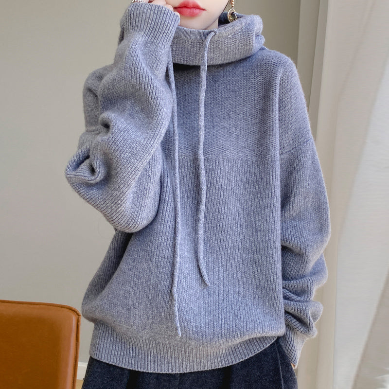 Levoire | Pull Ample Avec Col Douillet Gris
