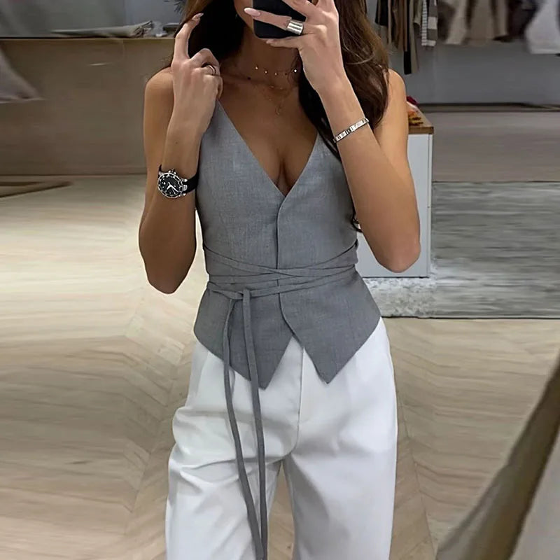 Levoire | Top Sans Manches Gris
