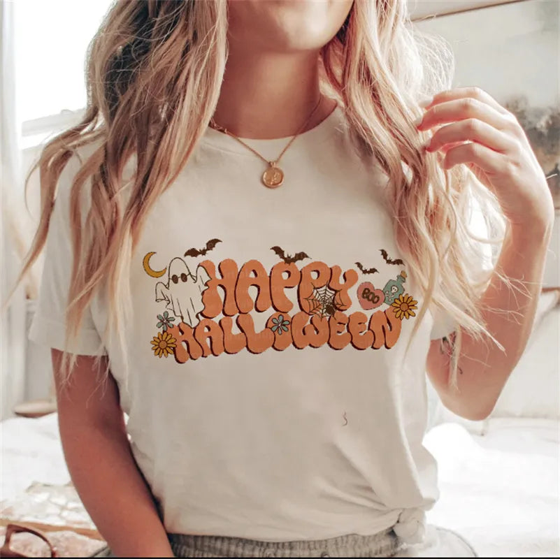 Levoire | Automne Halloween T-Shirt Blanc3