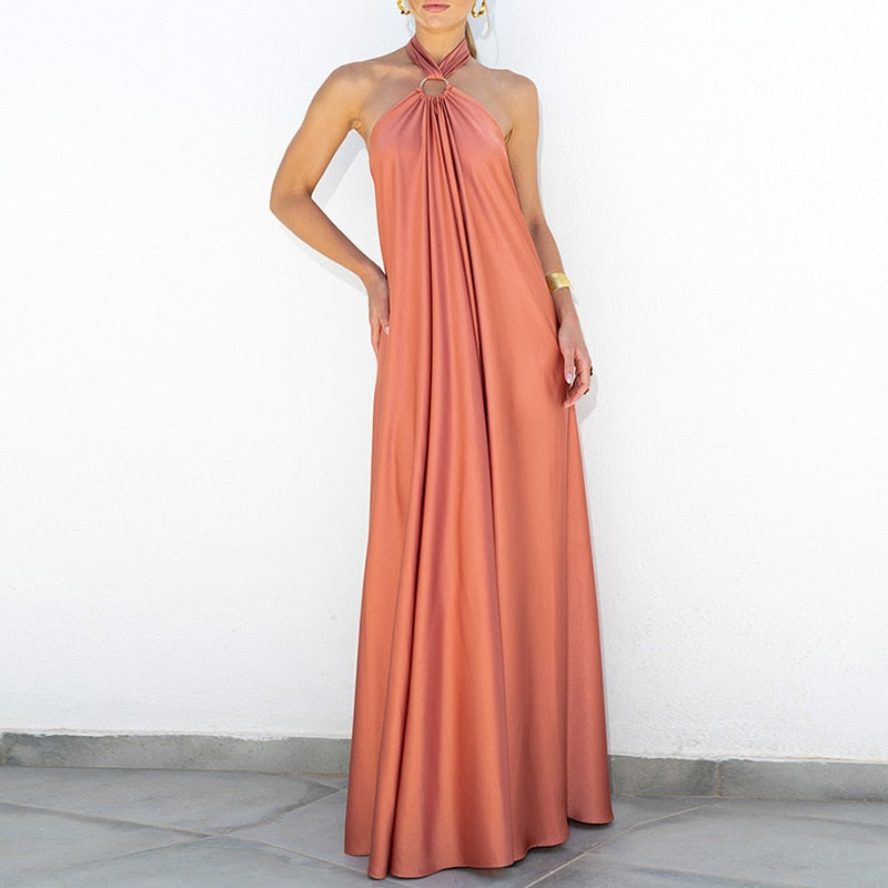 Levoire | Dos Nu | Robes Maxi Lâches À Tube Halter