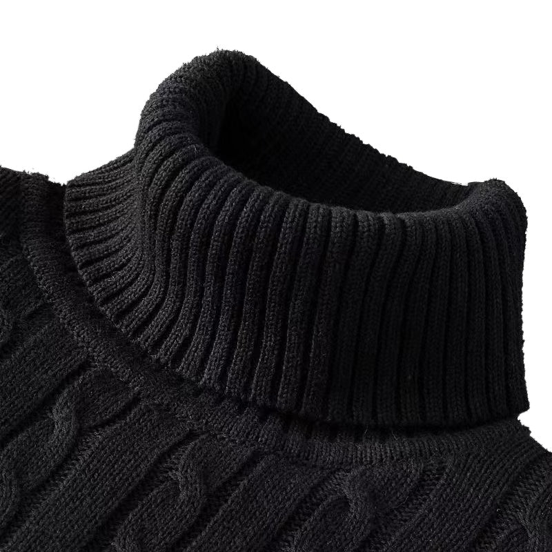 Levoire | Pull À Col Roulé Décontracté Avec Un Joli Motif Noir