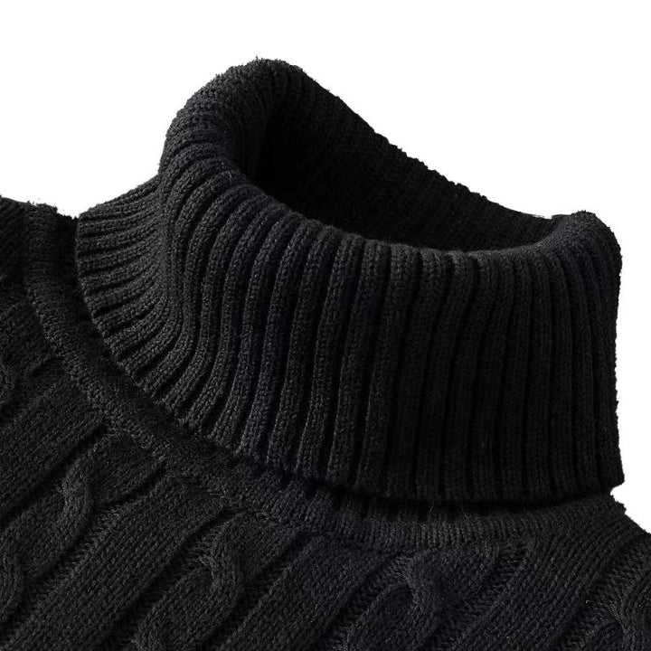 Levoire | Pull À Col Roulé Décontracté Avec Un Joli Motif Noir