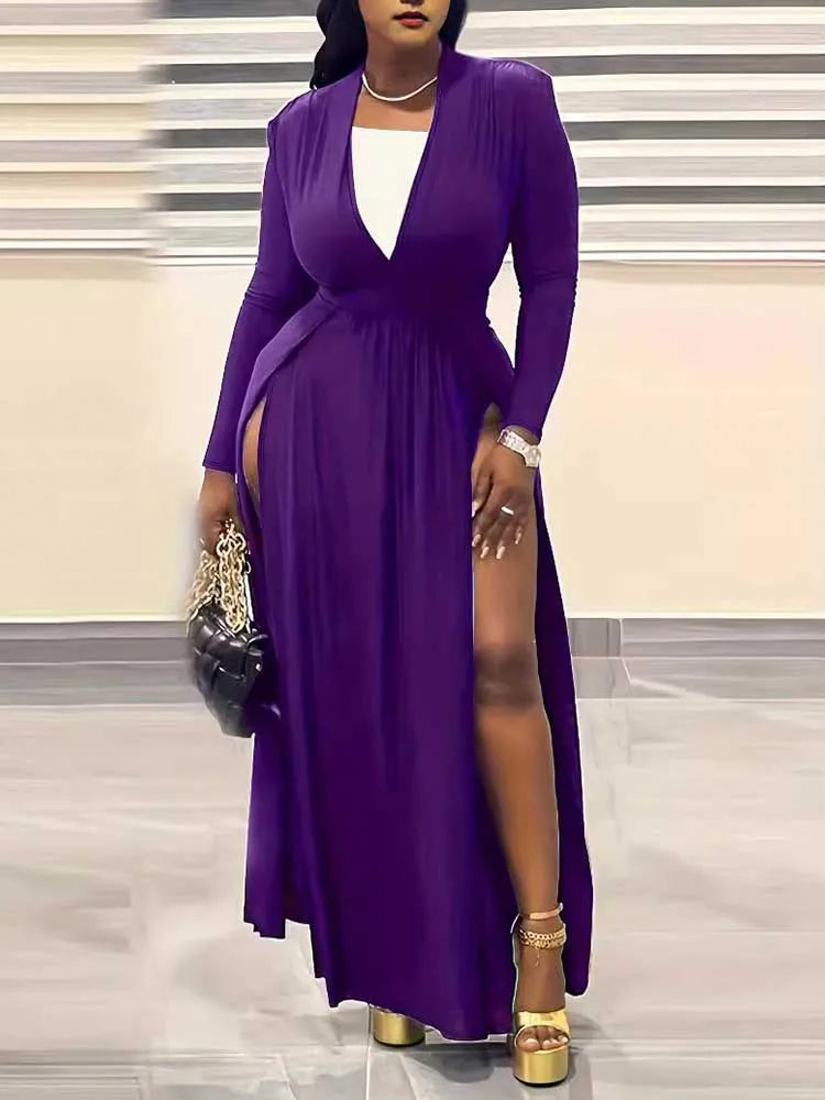 Levoire | Élégante Robe Grande Taille Violet